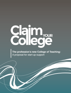 ClaimYourCollege proposal